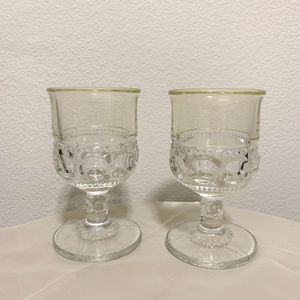 Vintage yellow tint goblets